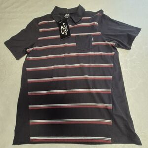 Oakley Black Men's Striped Polo Shirt -S